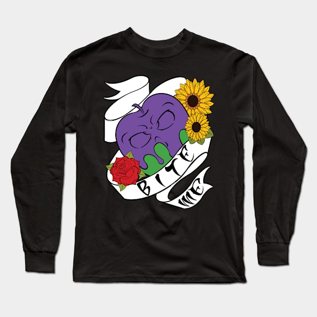 Bite Me Poisoned Apple Long Sleeve T-Shirt by Twisted Teeze 